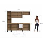 Cozinha Completa 6 Peças Paneleiro Simples Porta Em Tela Espa