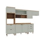 Cozinha Completa 6 Peças Torre Quente 2 Balcões 3 Armários Aé