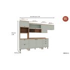 Cozinha Completa 6 Peças Torre Quente 2 Balcões 3 Armários Aé