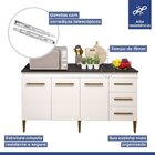 Cozinha Completa 6 Portas 3 Gavetas Maceió Branco