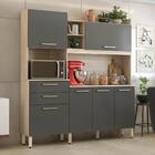 Cozinha Completa 6 Portas Savana Avena Grafito