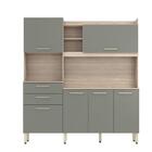 Cozinha Completa 6 Portas Savana Avena Menta