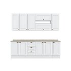 Cozinha Completa 7 Peças 100% Mdf Com Tampo Americana Branco