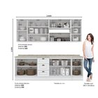 Cozinha Completa 7 Peças 100% Mdf Com Tampo Americana Branco