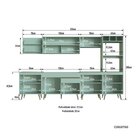 Cozinha Completa 7 Peças 11 Portas 1 Gaveta 2 Nichos Para For