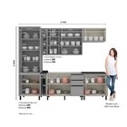 Cozinha Completa 7 Peças 12 Portas 3 Gavetas Com Cristaleira