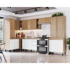 Cozinha Completa 7 Peças 1 Paneleiro E Cristaleira Com Porta