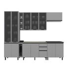 Cozinha Completa 7 Peças Com Cristaleira De Vidro Diva Espres