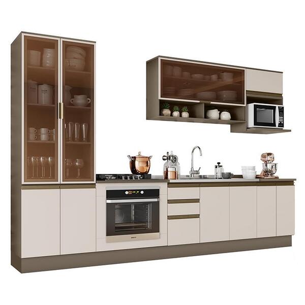 Cozinha Completa 7 Peças Connect Com Cristaleira E Rodapé - M
