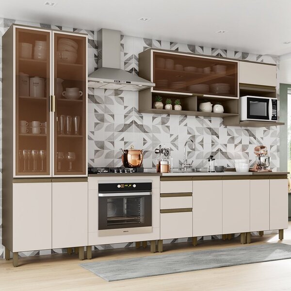 Cozinha Completa 7 Peças Para Forno Embutir E Cooktop 11 Portas Aurora ...