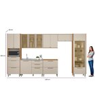 Cozinha Completa 7 Peças Torre Simples E Cristaleira Atena Je