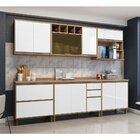 Cozinha Completa 7 Peças Vidro Reflecta E Nicho Microondas Ar