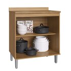 Cozinha Completa 7 Portas 2 Gavetas Gaia  Naturalle/cristalo