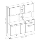 Cozinha Completa 7 Portas Zaya Avena Grafito