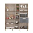 Cozinha Completa 7 Portas Zaya Avena Grafito