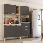 Cozinha Completa 7 Portas Zaya Avena Grafito