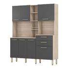 Cozinha Completa 7 Portas Zaya Avena Grafito