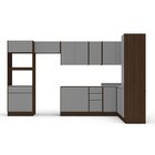 Cozinha Completa 8 Módulos 15 Portas 4 Gavetas Sem Tampo Camp