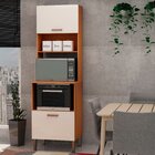 Cozinha Completa 8 Peças 100% Mdf Essência Freijó/white Laca