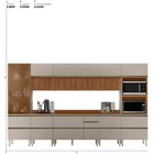 Cozinha Completa 8 Peças 100% Mdf Proença Nogueira/nude Prime