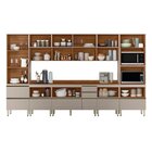 Cozinha Completa 8 Peças 100% Mdf Proença Nogueira/nude Prime