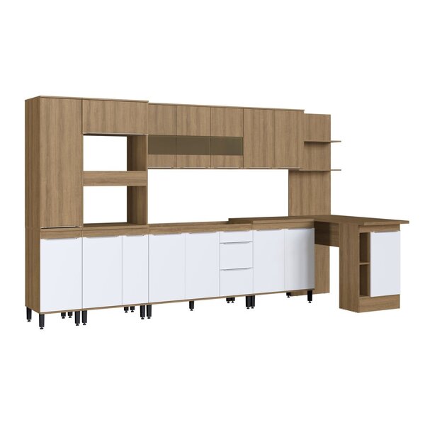 Cozinha Completa 8 Peças Com Bancada Completa Paneleiro Simpl