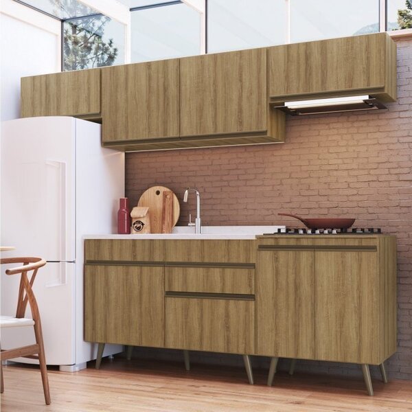 Cozinha Completa 8 Portas 1 Gaveta One  Verde Bellagio, Teka