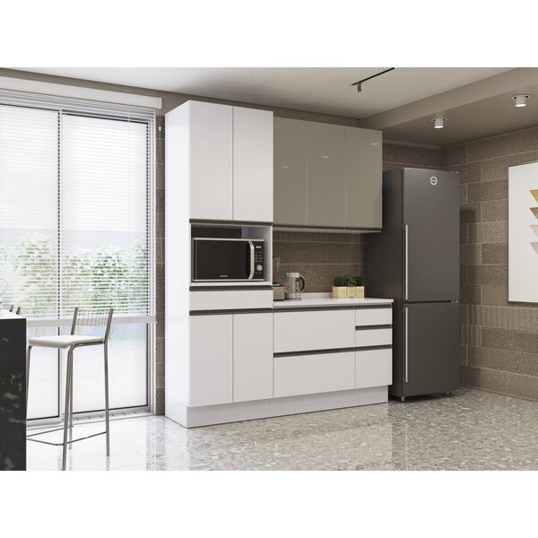 Cozinha Completa 8 Portas 5 Gavetas  Branco