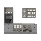 Cozinha Completa 8 Portas 5 Gavetas Emily Cinza/calcare