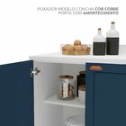 Cozinha Completa 9 Peças Com Rodapé Pérola Yescasa Azul/branco