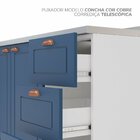 Cozinha Completa 9 Peças Com Rodapé Pérola Yescasa Azul/branco