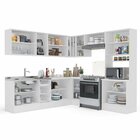 Cozinha Completa 9 Peças Com Rodapé Pérola Yescasa Branco