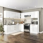 Cozinha Completa 9 Peças Com Rodapé Pérola Yescasa Branco