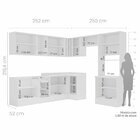 Cozinha Completa 9 Peças Com Rodapé Pérola Yescasa Branco