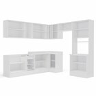 Cozinha Completa 9 Peças Com Rodapé Pérola Yescasa Cinza/bran