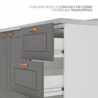 Cozinha Completa 9 Peças Com Rodapé Pérola Yescasa Cinza/bran