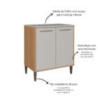 Cozinha Completa 9 Peças Com Torre Quente E Paneleiro Duplo J