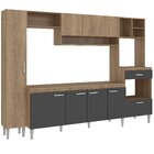 Cozinha Completa 9 Portas 1 Gaveta Inova  Carvalho/grafite