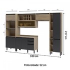 Cozinha Completa 9 Portas 3 Gavetas Aveiro/grafite 904434 - T