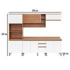 Cozinha Completa 9 Portas 3 Gavetas Torre Quente E Balcão Mac