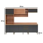 Cozinha Completa 9 Portas 3 Gavetas Torre Quente E Balcão Mac