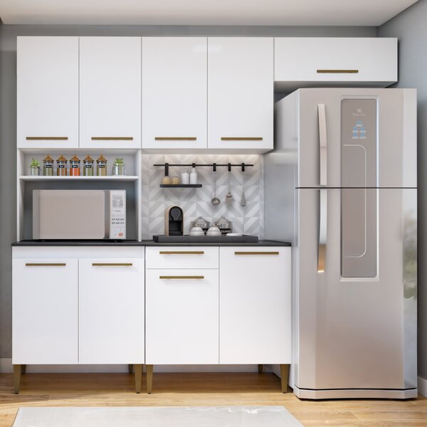 Cozinha Completa 9 Portas Atenas  Branco