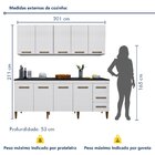 Cozinha Completa 9 Portas E 3 Gavetas Atenas  Branco