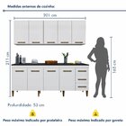 Cozinha Completa 9 Portas E 3 Gavetas Atenas  Branco