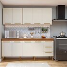 Cozinha Completa 9 Portas E 3 Gavetas Atenas  Nature/off White