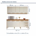 Cozinha Completa 9 Portas E 3 Gavetas Atenas  Nature/off White