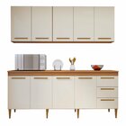 Cozinha Completa 9 Portas E 3 Gavetas Atenas  Nature/off White