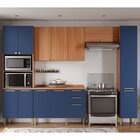 Cozinha Completa  Sálvia Com Armário E Torre Quente Freijó/az