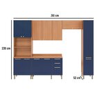 Cozinha Completa  Sálvia Com Armário E Torre Quente Freijó/az