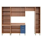 Cozinha Completa  Sálvia Com Armário E Torre Quente Freijó/az